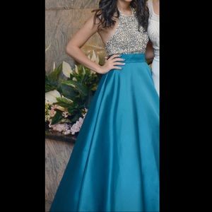 teal sweet 16/ engagement/ prom dress
